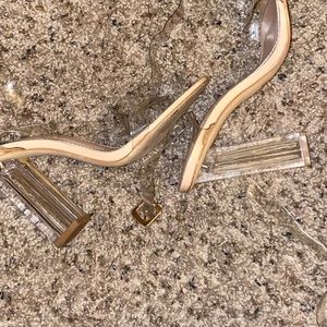 Clear high heels wore only one time